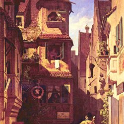 Carl-Spitzweg-Der-Briefbote-im-Rosenthal