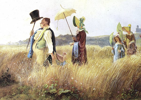 Carl Spitzweg Der Sonntagsspaziergang Detail Wandbild
