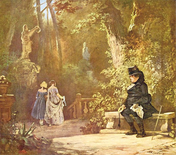 Carl Spitzweg Der Witwer Wandbild