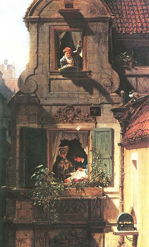 Carl Spitzweg Der abgefangene Liebesbrief Wandbild