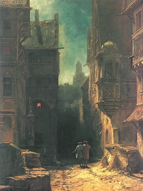 Carl Spitzweg Die naechtliche Heimkehr Wandbild
