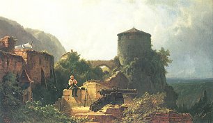 Carl Spitzweg Friede im Lande Wandbild