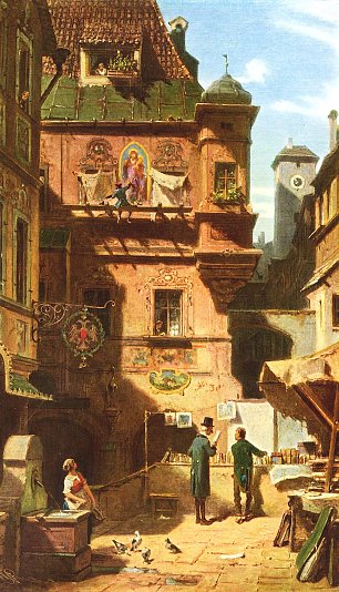 Carl Spitzweg Kunst und Wissenschaft Wandbild