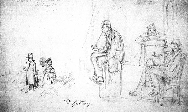Carl Spitzweg Ankunft in Muenchen Wandbild