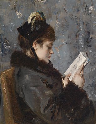 Alfred Stevens Lesende junge Dame Wandbild