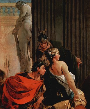 Tiepolo Alexander der Grosse und Campaspe im Atelier des Apelles Detail Wandbild