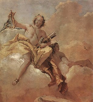 Tiepolo Villa Valmarana Apoll und Diana Wandbild