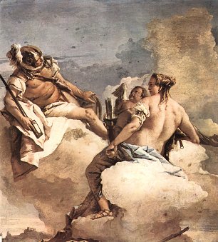 Tiepolo Villa Valmarana Mars Venus und Amor Wandbild