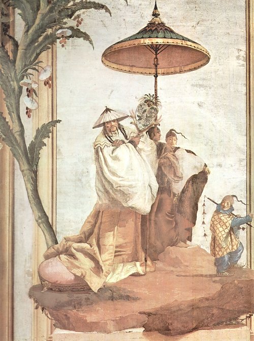 Tiepolo Villa Valmarana andschaft mit Mandarinenbaum Wandbild