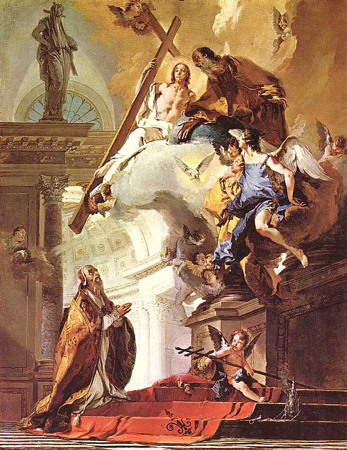 Tiepolo Vision des Hl  Clemens Wandbild