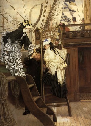 James Tissot Boarding the Yacht Wandbild