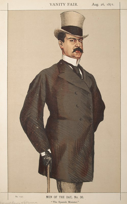 James Tissot Caricature of Don Manuel Rances y Villanueva Wandbild