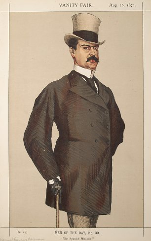 James Tissot Caricature of Don Manuel Rances y Villanueva Wandbild