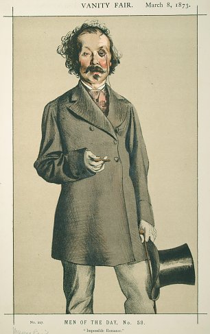 James Tissot Caricature of Mr Thomas Mayne Reid Wandbild