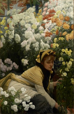 James Tissot Chrysanthemums Wandbild