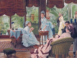 James Tissot In the conservatory Wandbild