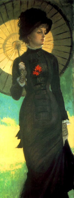 James Tissot Mrs Newton with a Parasol Wandbild