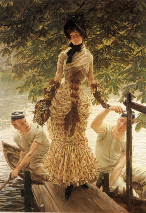 James Tissot On the Thames Wandbild