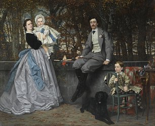 James Tissot Portrait of the Marquis and Marchioness of Miramon and their children Wandbild