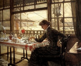 James Tissot Room Overlooking the Harbour Wandbild