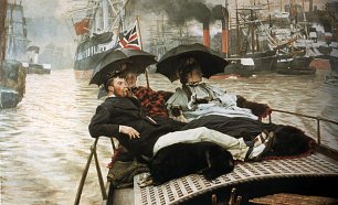 James Tissot The Thames Wandbild