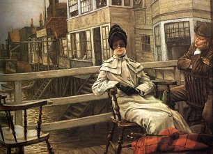 James Tissot Waiting for the Ferry II Wandbild