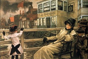 James Tissot Waiting for the Ferry Wandbild