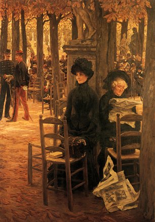 James Tissot Without a Dowry aka Sunday in the Luxembourg Gardens Wandbild