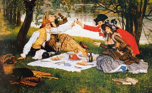 James Tissot la partie carree Wandbild