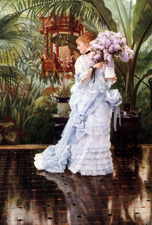 James Tissot lilacs Wandbild