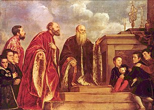 Tizian Motivbild der Familie Vendramin Wandbild