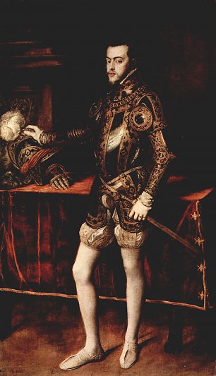 Tizian Portrait Philipp II Wandbild