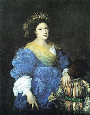 Tizian Portrait der Laura Dianti Wandbild