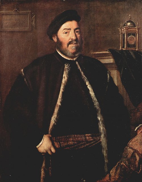 Tizian Portrait des Fabrizio Salvaresio Wandbild