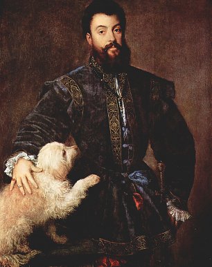 Tizian Portrait des Frederico II Gonzaga Wandbild