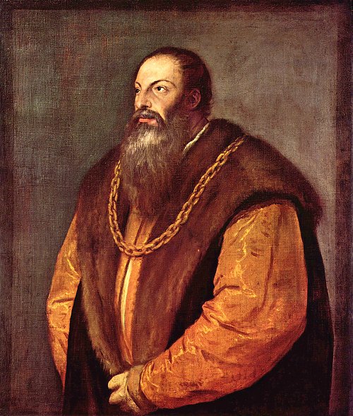 Tizian Portrait des Pietro Aretino 2 Wandbild