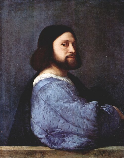 Tizian Portrait eines Mannes L Ariosto Wandbild