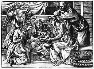 Tizian Die mystische Hochzeit der Hl Katharina Wandbild