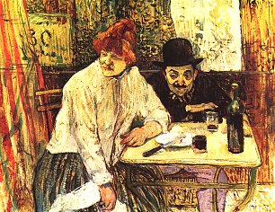 Toulouse Lautrec A la Mie Im Restaurant La Mie Wandbild