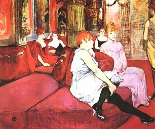 Toulouse Lautrec Der Salon in der Rue des Moulins Wandbild