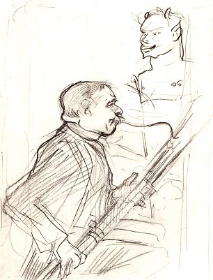 Toulouse Lautrec Desire Dihau Fagott spielend Wandbild