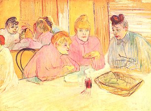 Toulouse Lautrec Im Speisesaal des Bordells Wandbild