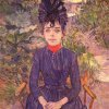 Toulouse-Lautrec-Portrait-der-Justine-Dieuhl-im-Garten