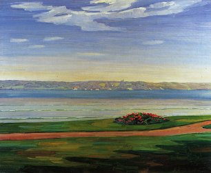 Wilhelm Truebner Aussichtsplatz am Starnberger See Wandbild