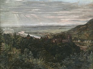 Wilhelm Truebner Blick auf Heidelberg Wandbild