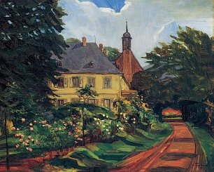 Wilhelm Truebner Einfahrtsweg zum Stift  Neuburg Wandbild