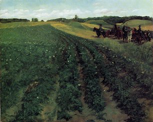 Wilhelm Truebner Kartoffelacker in Wessling Wandbild