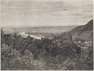 Wilhelm Truebner Schloss Heidelberg Wandbild