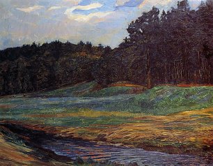 Wilhelm Truebner Waldrand Wandbild