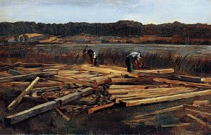 Wilhelm Truebner Zimmerplatz am Wesslinger See Wandbild